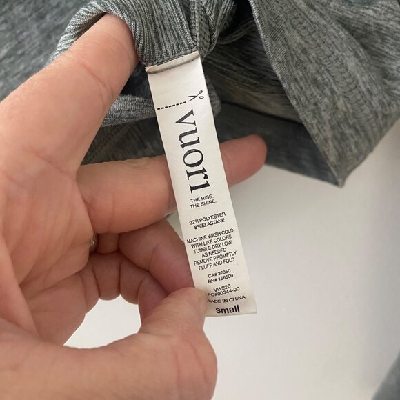 Vuori Pullover Zipper Long Sleeve Shirt Top Gray - Picture 7 of 12